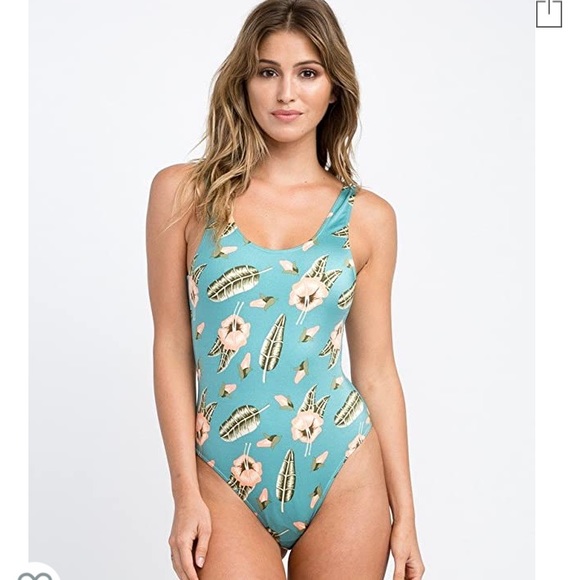 RVCA South Swell Pelletier One Piece Swimsuit Sz L - Picture 2 of 6